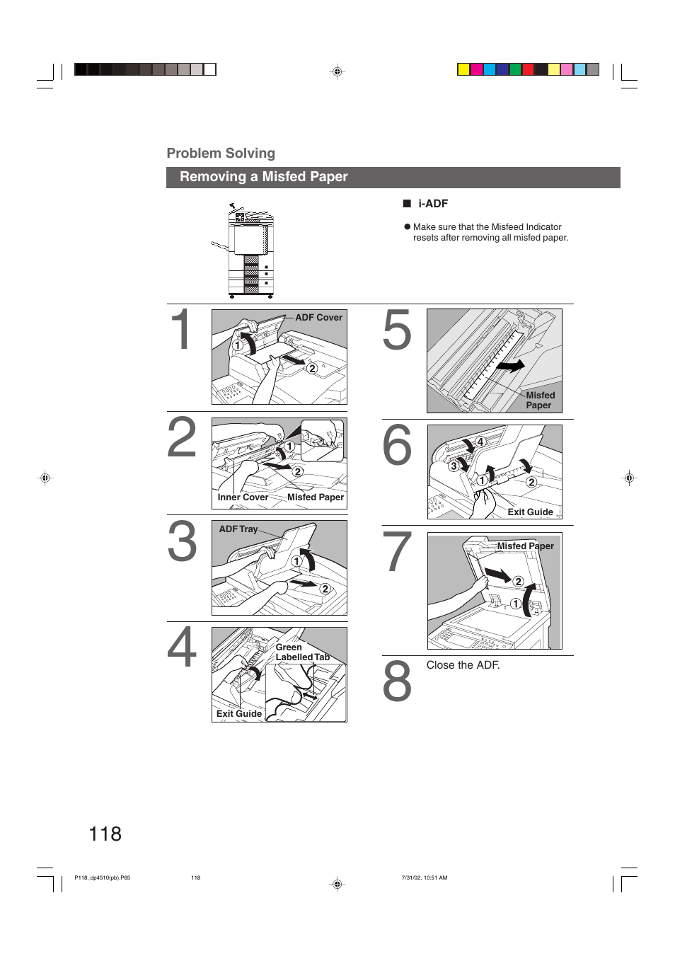 Panasonic DP-3510 User Manual | Page 118 / 130