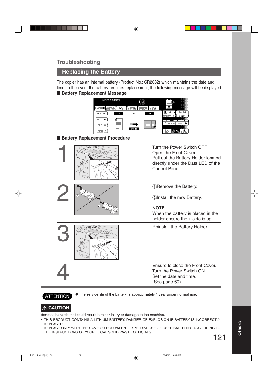 Panasonic DP-3510 User Manual | Page 121 / 130