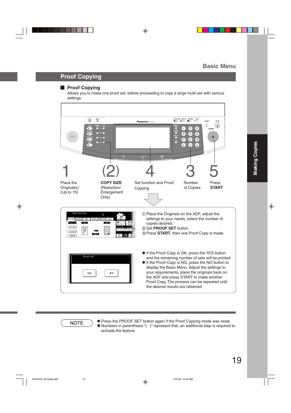 Panasonic DP-3510 User Manual | Page 19 / 130