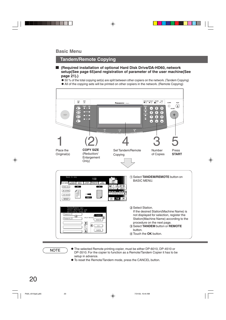 Panasonic DP-3510 User Manual | Page 20 / 130