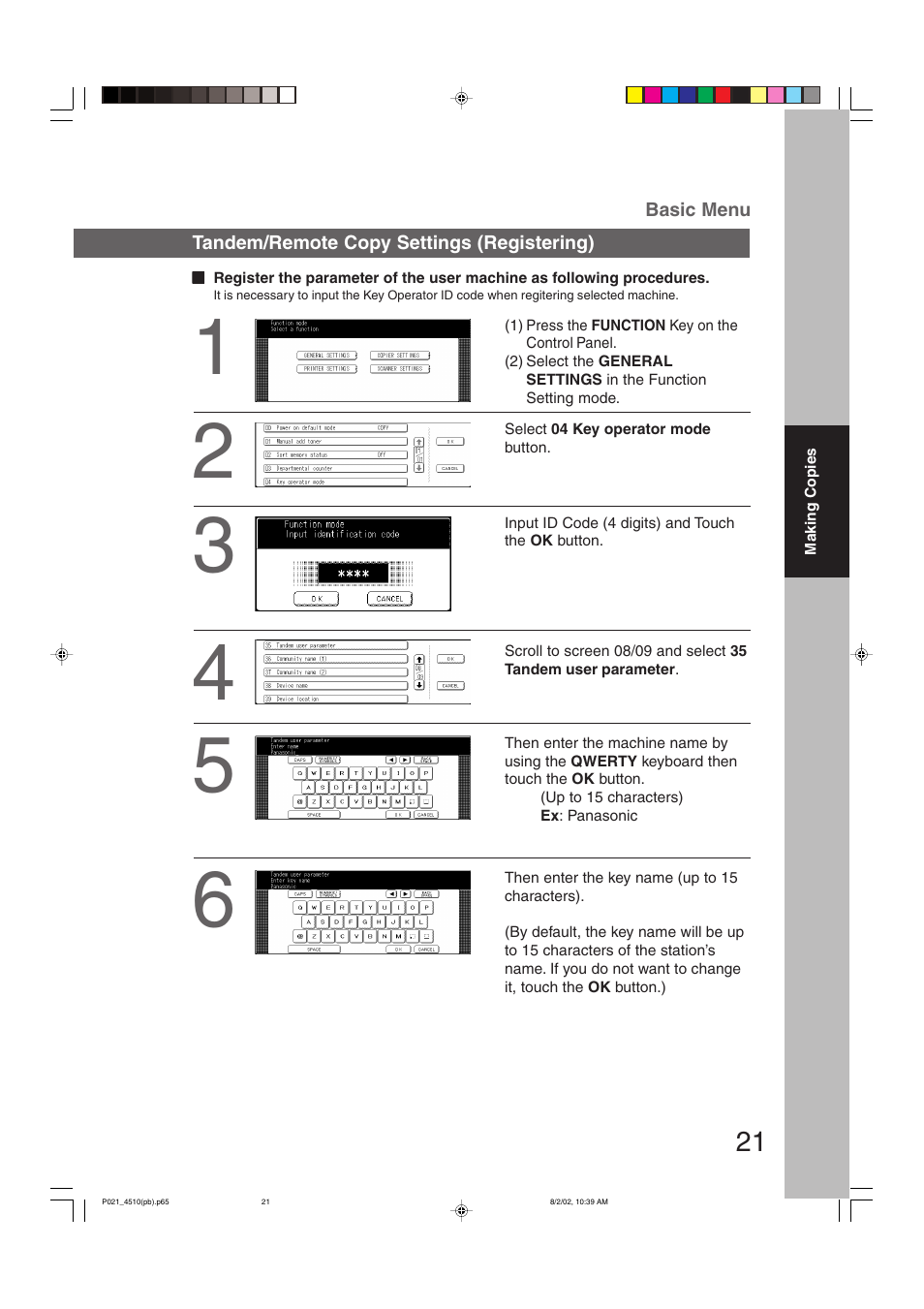 Panasonic DP-3510 User Manual | Page 21 / 130