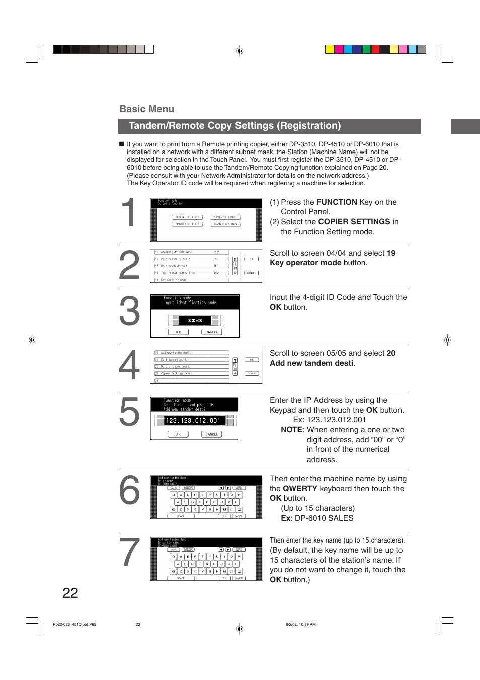 Panasonic DP-3510 User Manual | Page 22 / 130
