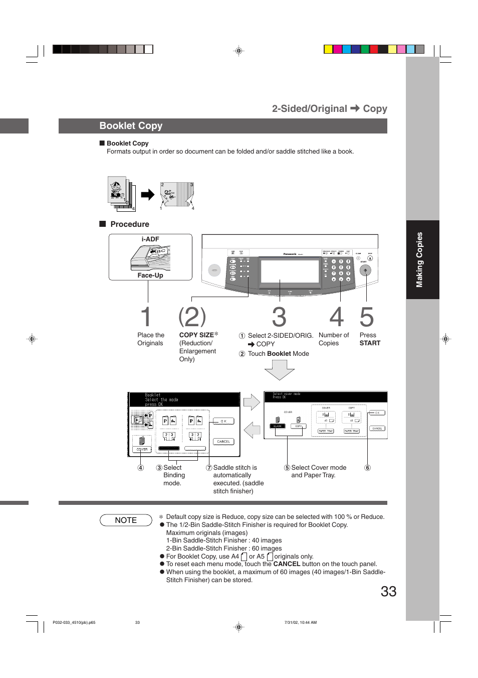 Panasonic DP-3510 User Manual | Page 33 / 130