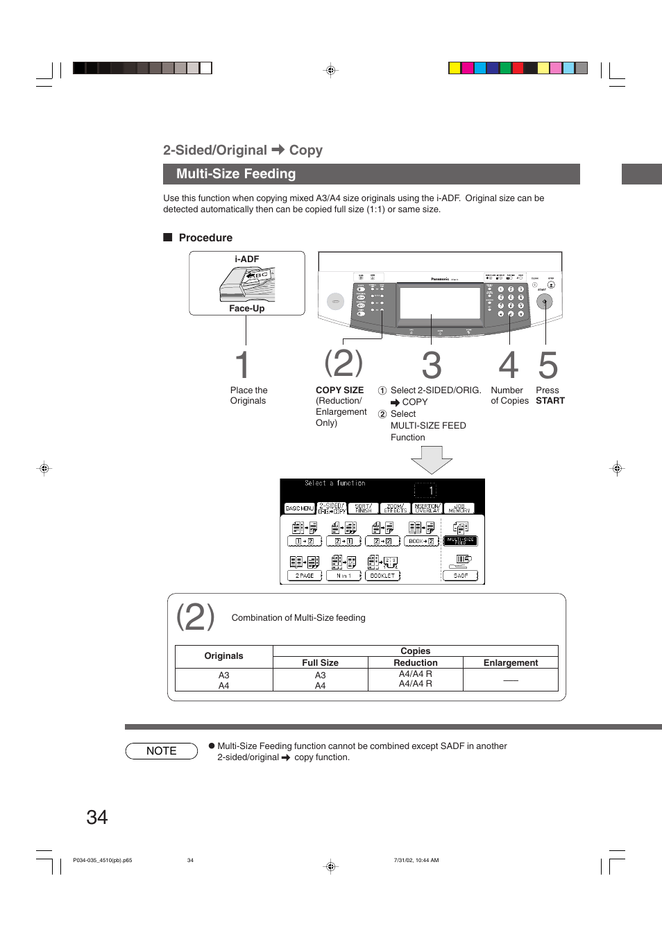 Panasonic DP-3510 User Manual | Page 34 / 130