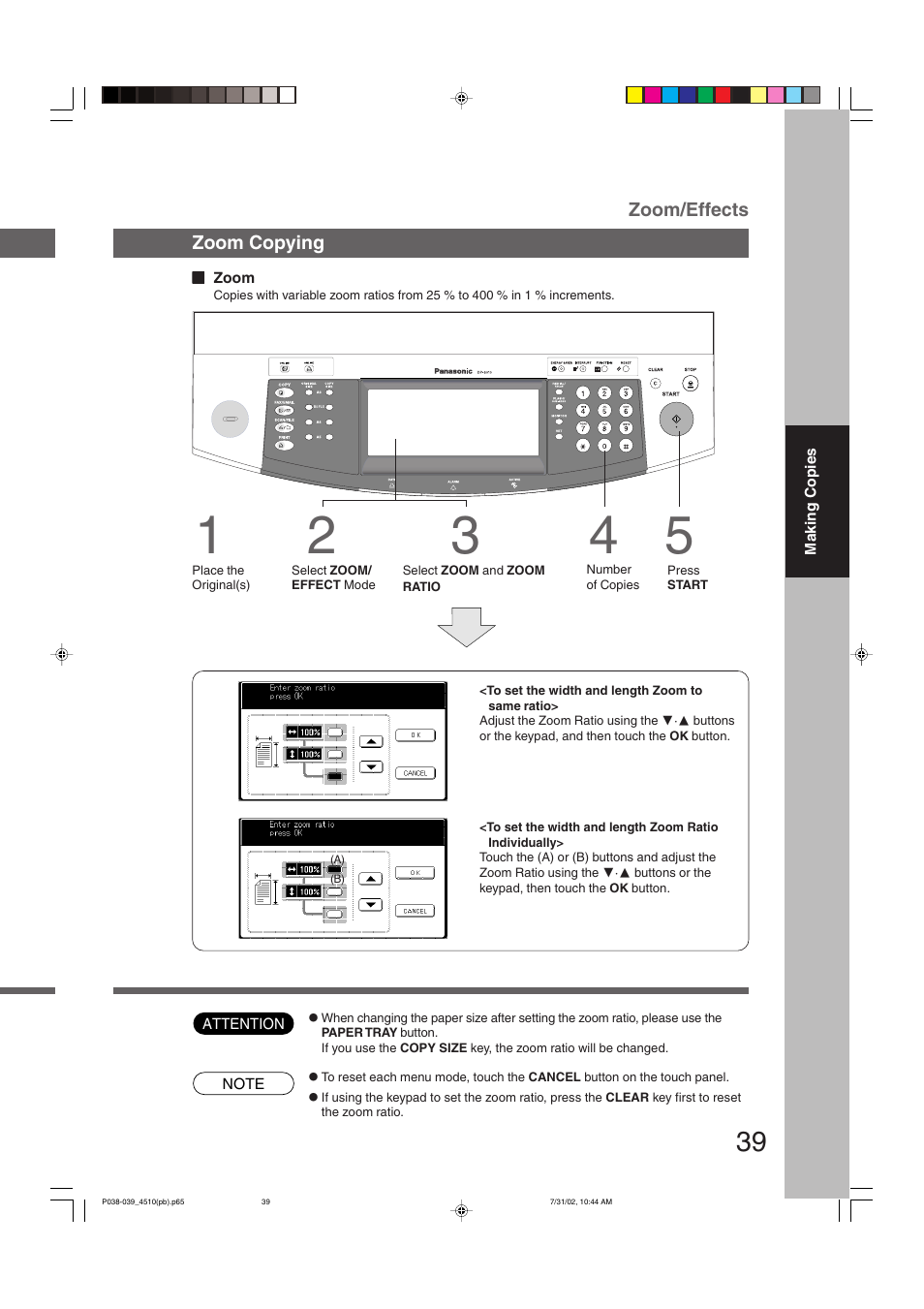 Panasonic DP-3510 User Manual | Page 39 / 130