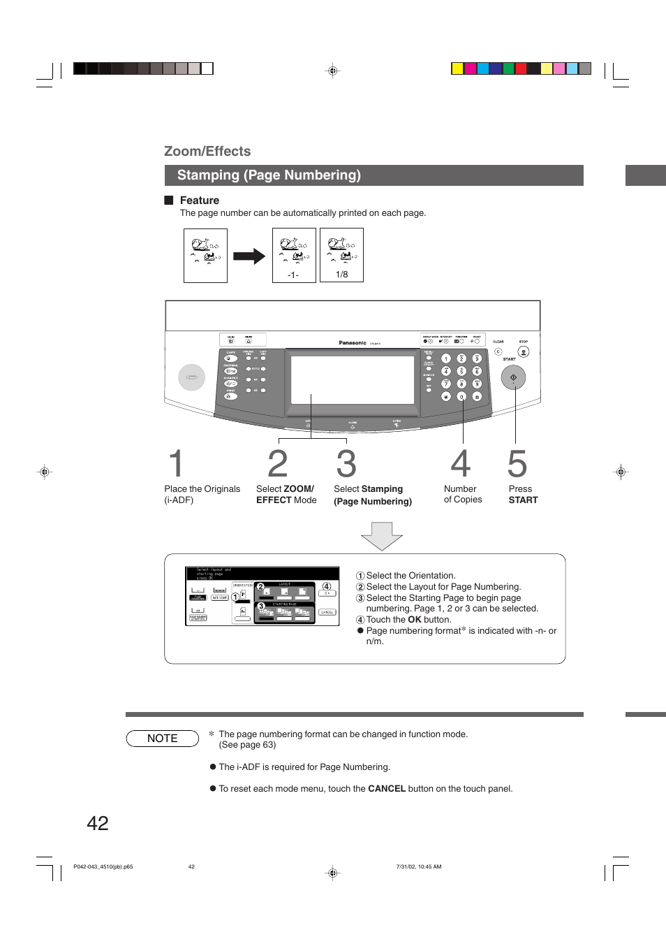 Panasonic DP-3510 User Manual | Page 42 / 130