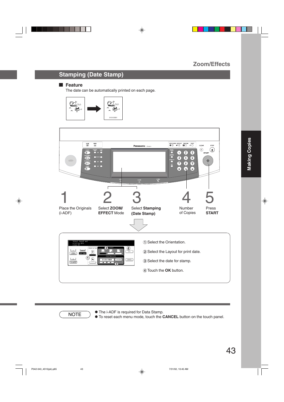 Panasonic DP-3510 User Manual | Page 43 / 130