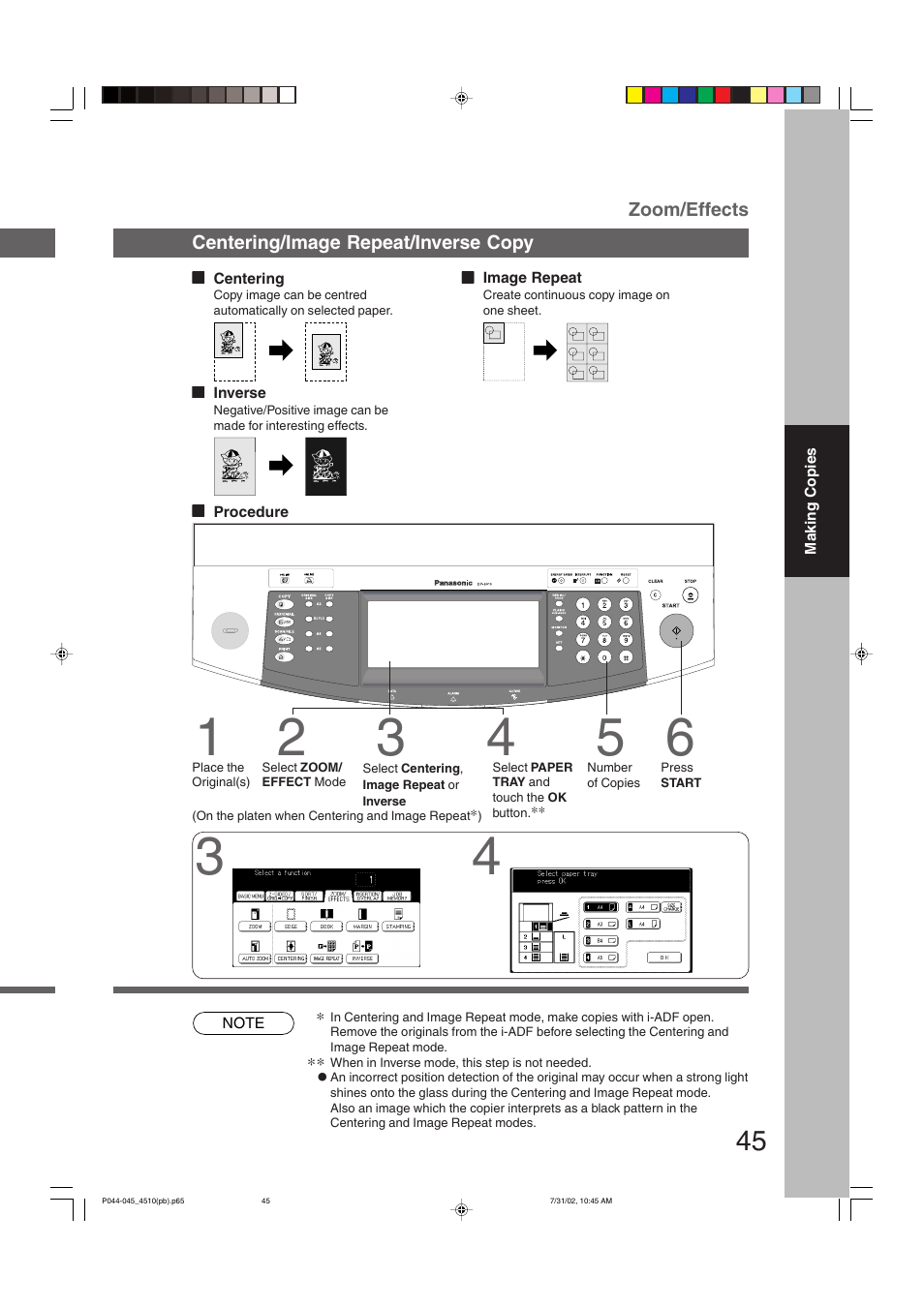 Panasonic DP-3510 User Manual | Page 45 / 130