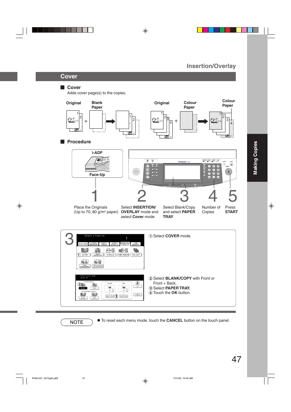 Panasonic DP-3510 User Manual | Page 47 / 130