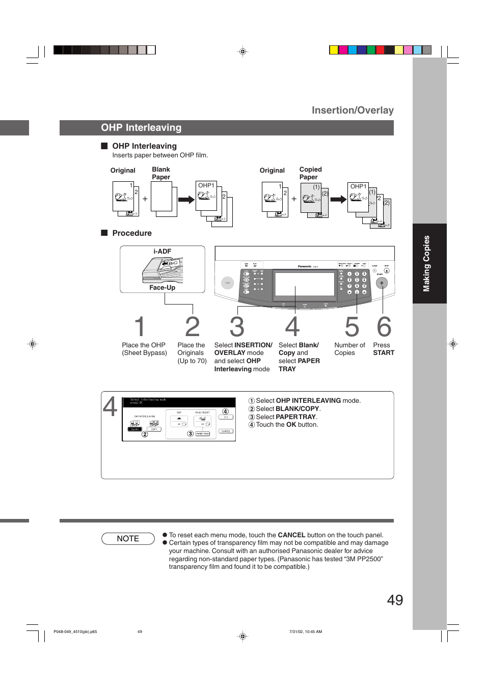 Panasonic DP-3510 User Manual | Page 49 / 130