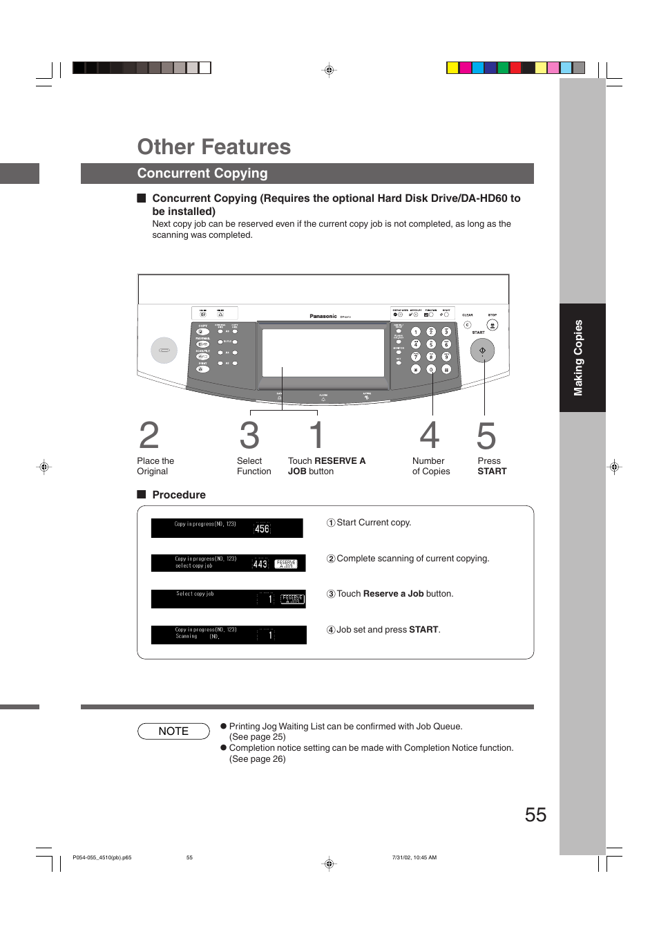 Other features | Panasonic DP-3510 User Manual | Page 55 / 130