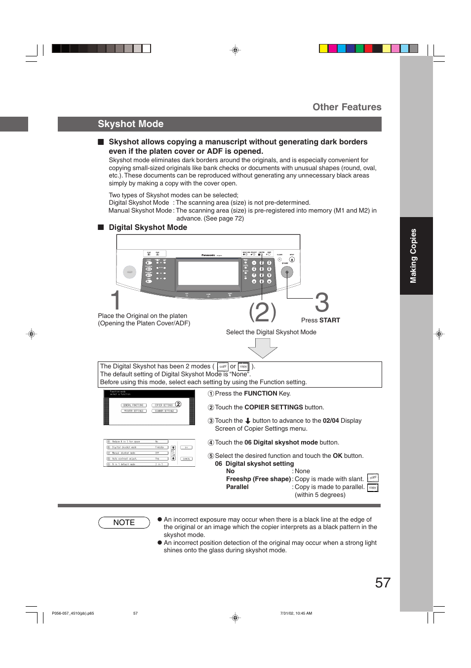 Panasonic DP-3510 User Manual | Page 57 / 130