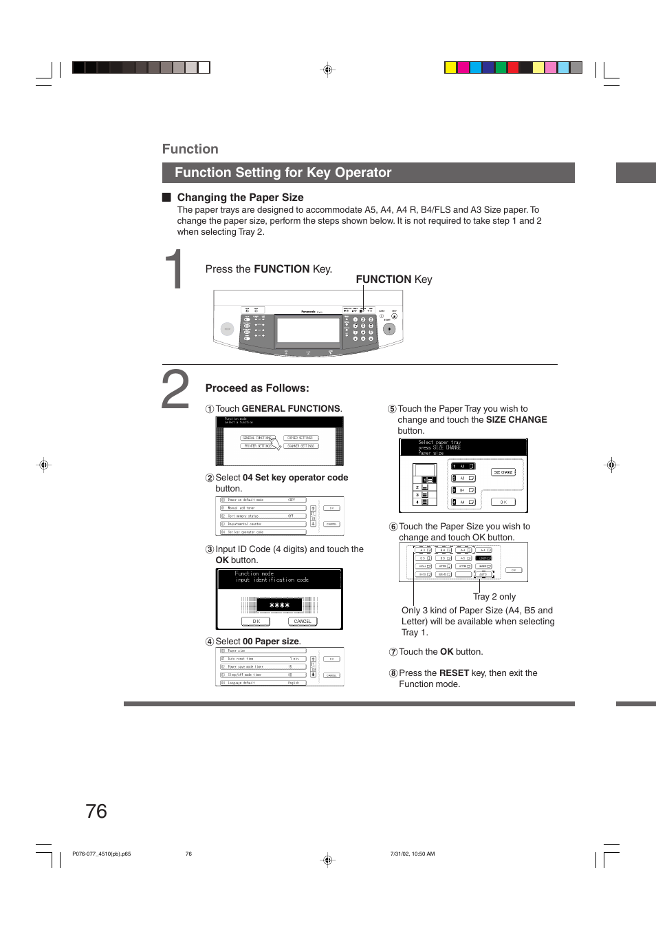 Panasonic DP-3510 User Manual | Page 76 / 130