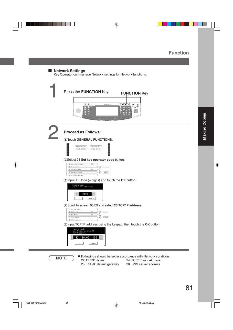 Panasonic DP-3510 User Manual | Page 81 / 130