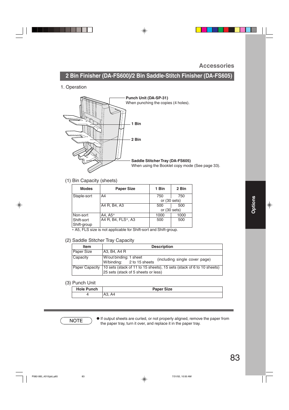 Accessories | Panasonic DP-3510 User Manual | Page 83 / 130