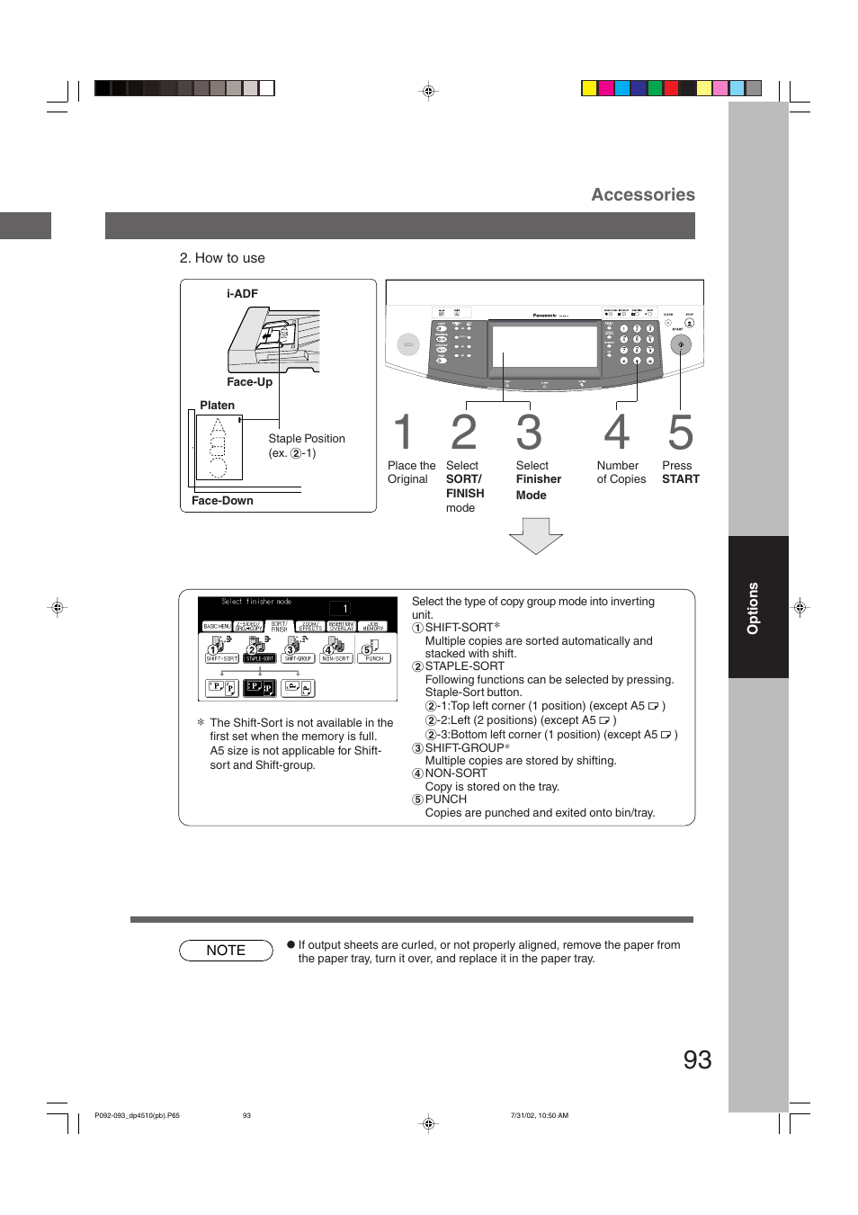 Panasonic DP-3510 User Manual | Page 93 / 130