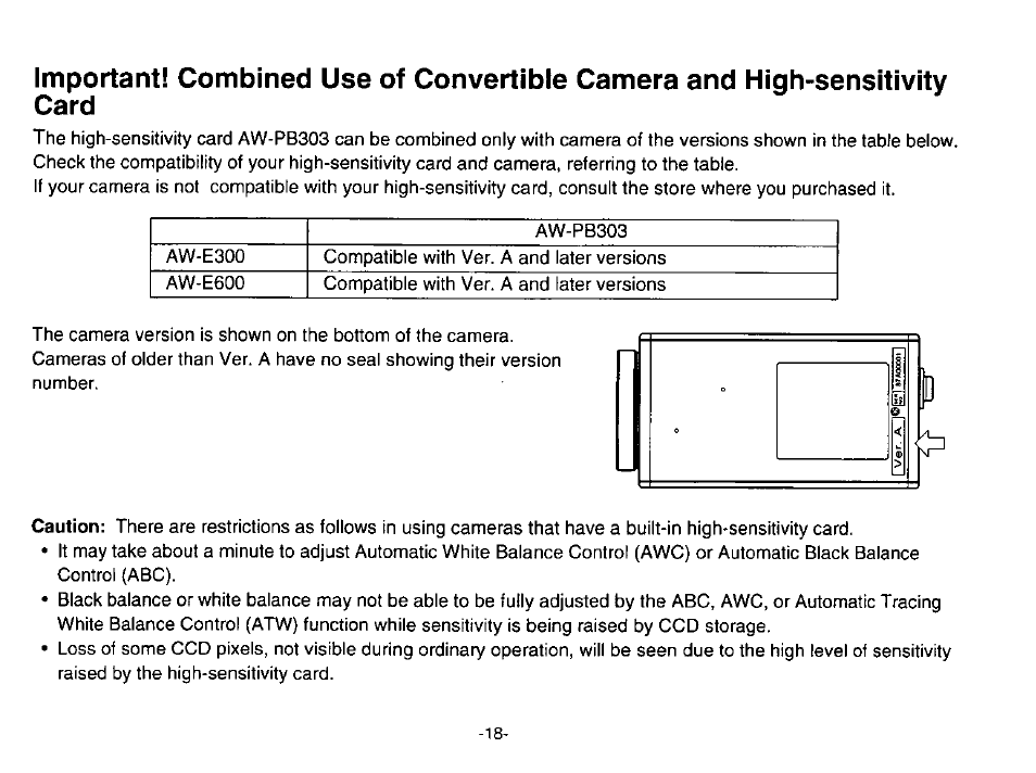 Panasonic AW-PB303 User Manual | Page 18 / 19