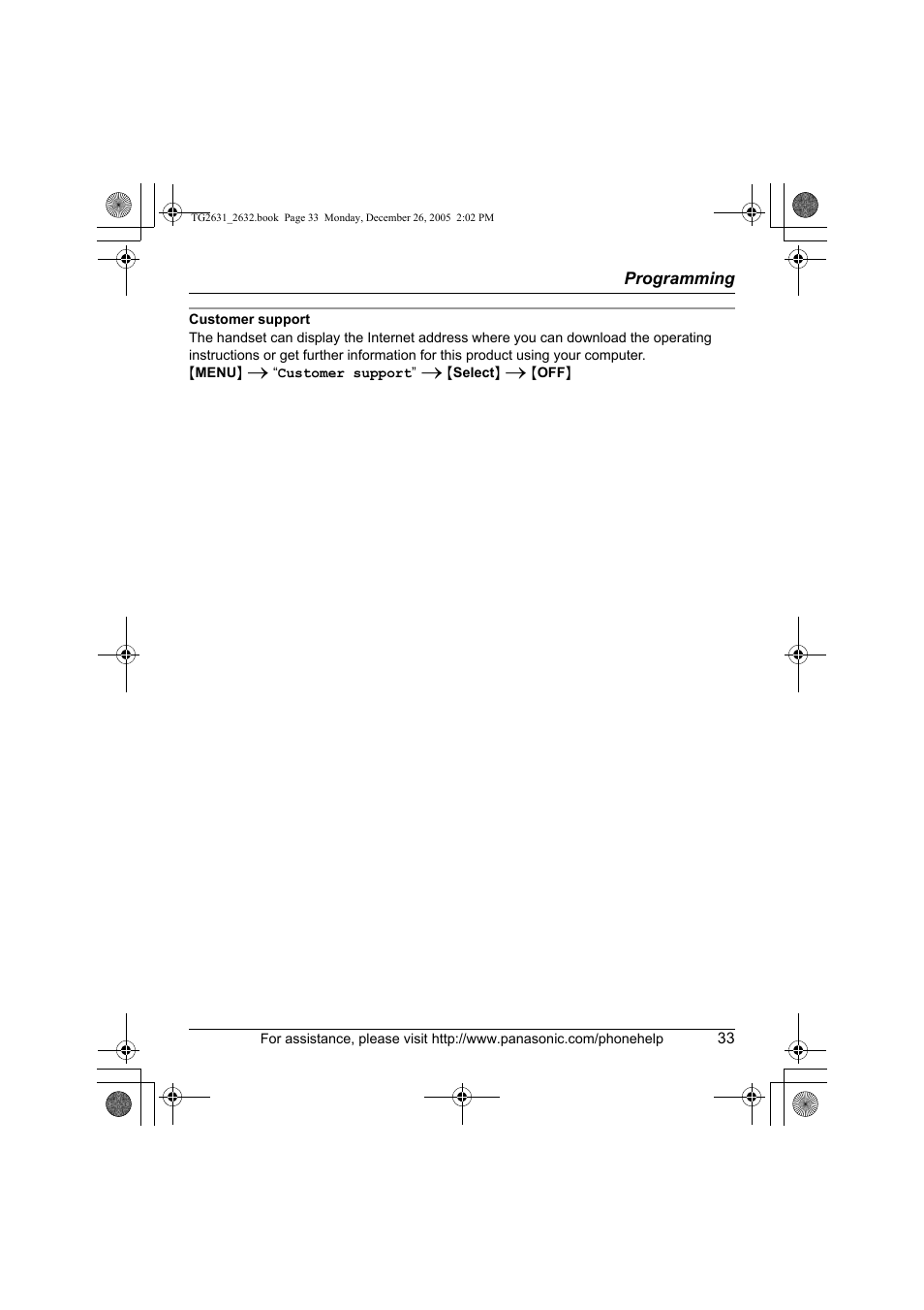 Panasonic 2.4 GHz Digital Cordless Answering System KX-TG2631 User Manual | Page 33 / 60