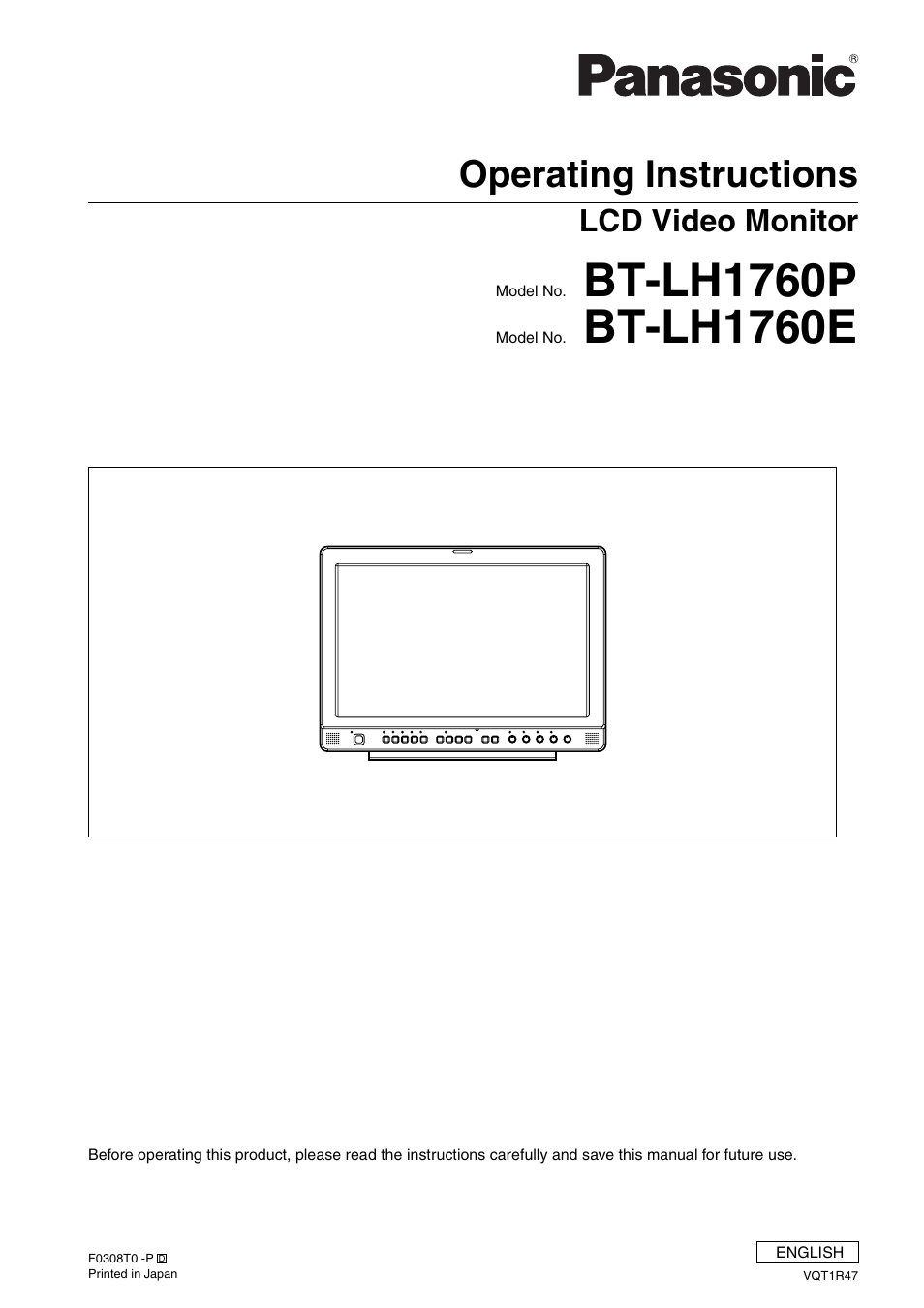Panasonic BT-LH1760E User Manual | 44 pages
