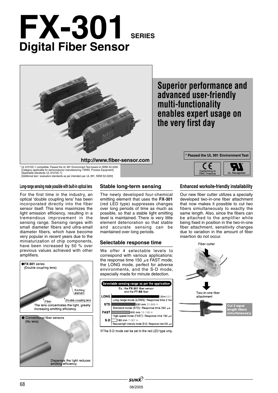 Panasonic Digital Fiber Sensor FX-301 User Manual | 66 pages