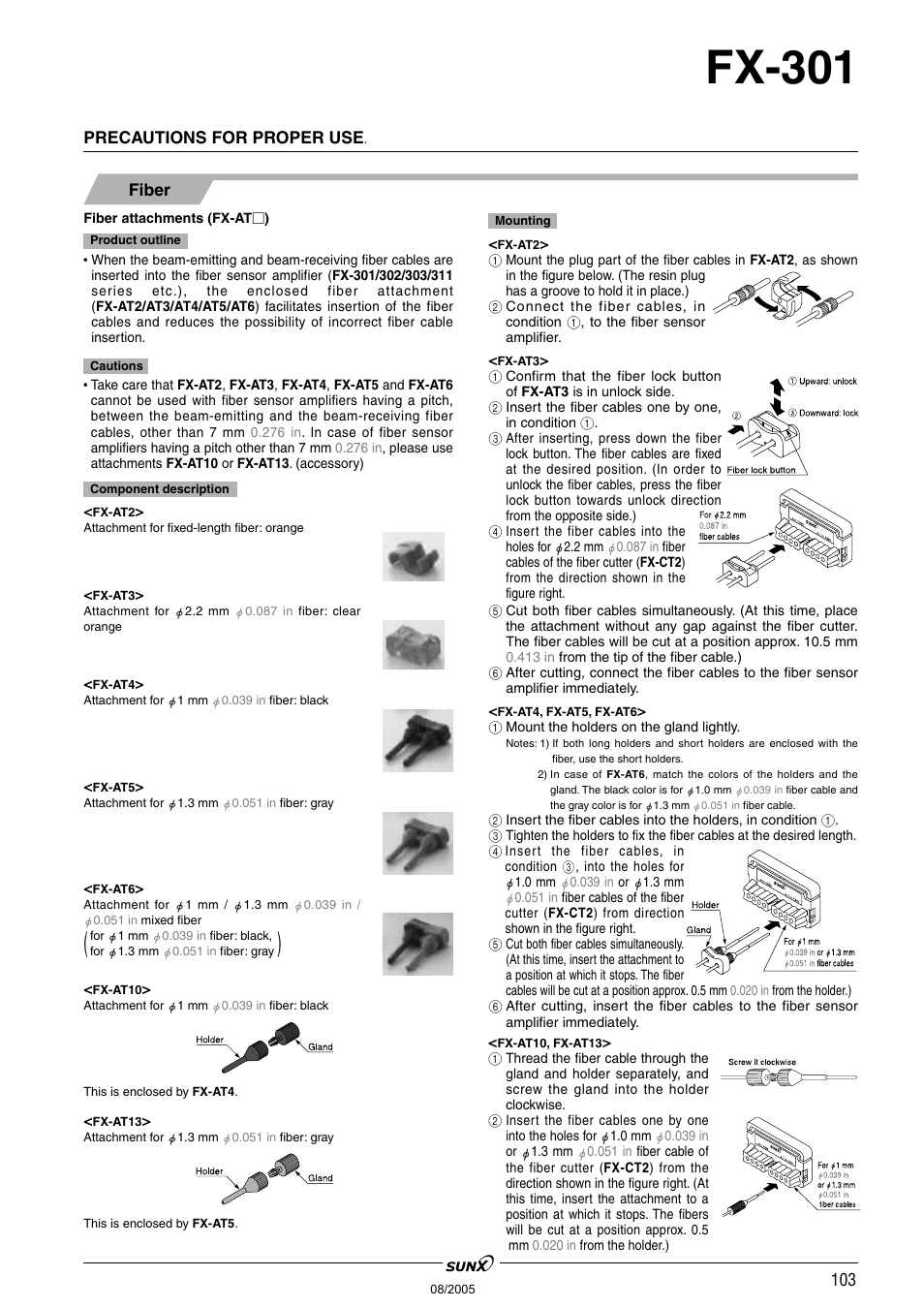 Fx-301 | Panasonic Digital Fiber Sensor FX-301 User Manual | Page 36 / 66