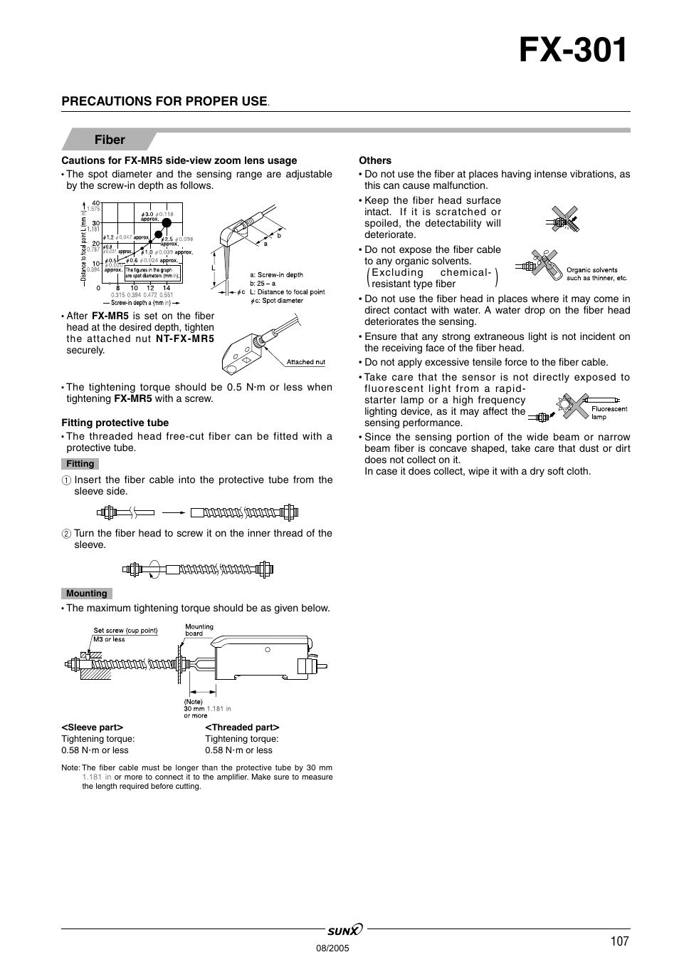 Fx-301 | Panasonic Digital Fiber Sensor FX-301 User Manual | Page 40 / 66