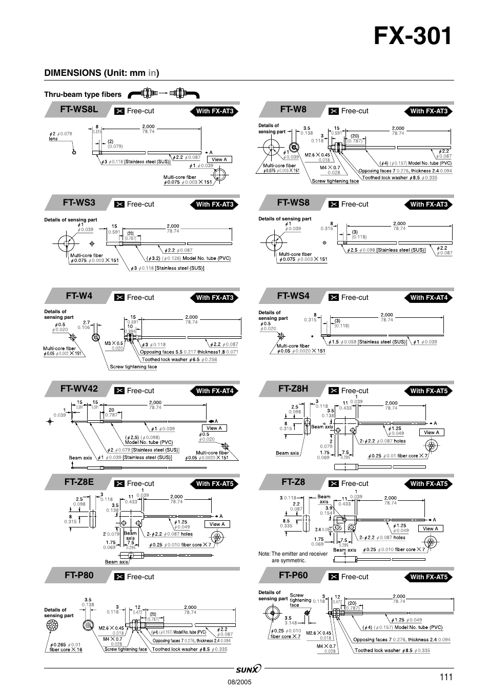 Fx-301 | Panasonic Digital Fiber Sensor FX-301 User Manual | Page 44 / 66