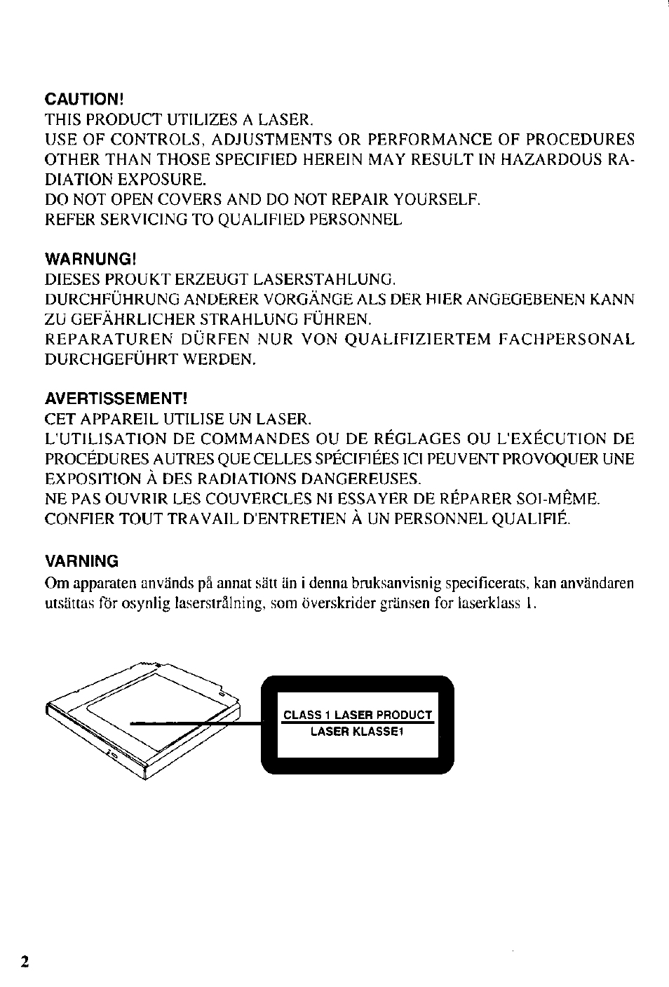 Panasonic CD-R/RW CF-VCW721 User Manual | Page 2 / 28