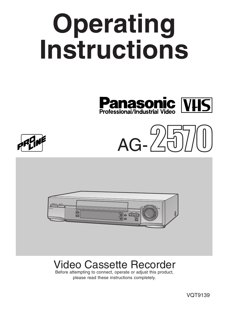 Panasonic AG-2570 User Manual | 44 pages
