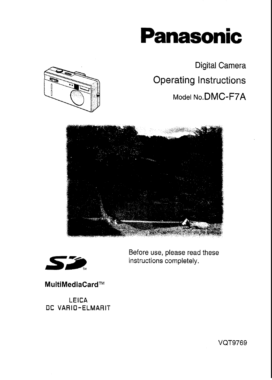 Panasonic DMC-F7A User Manual | 76 pages