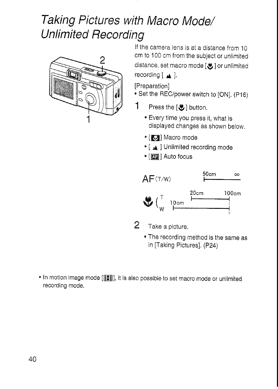 Af(t/w) | Panasonic DMC-F7A User Manual | Page 40 / 76