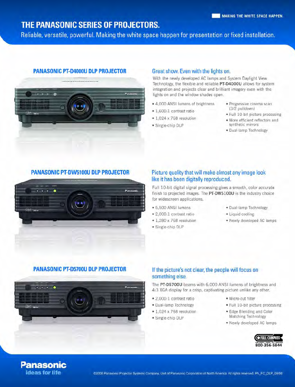 Panasonic PT-DW5100U User Manual | 4 pages