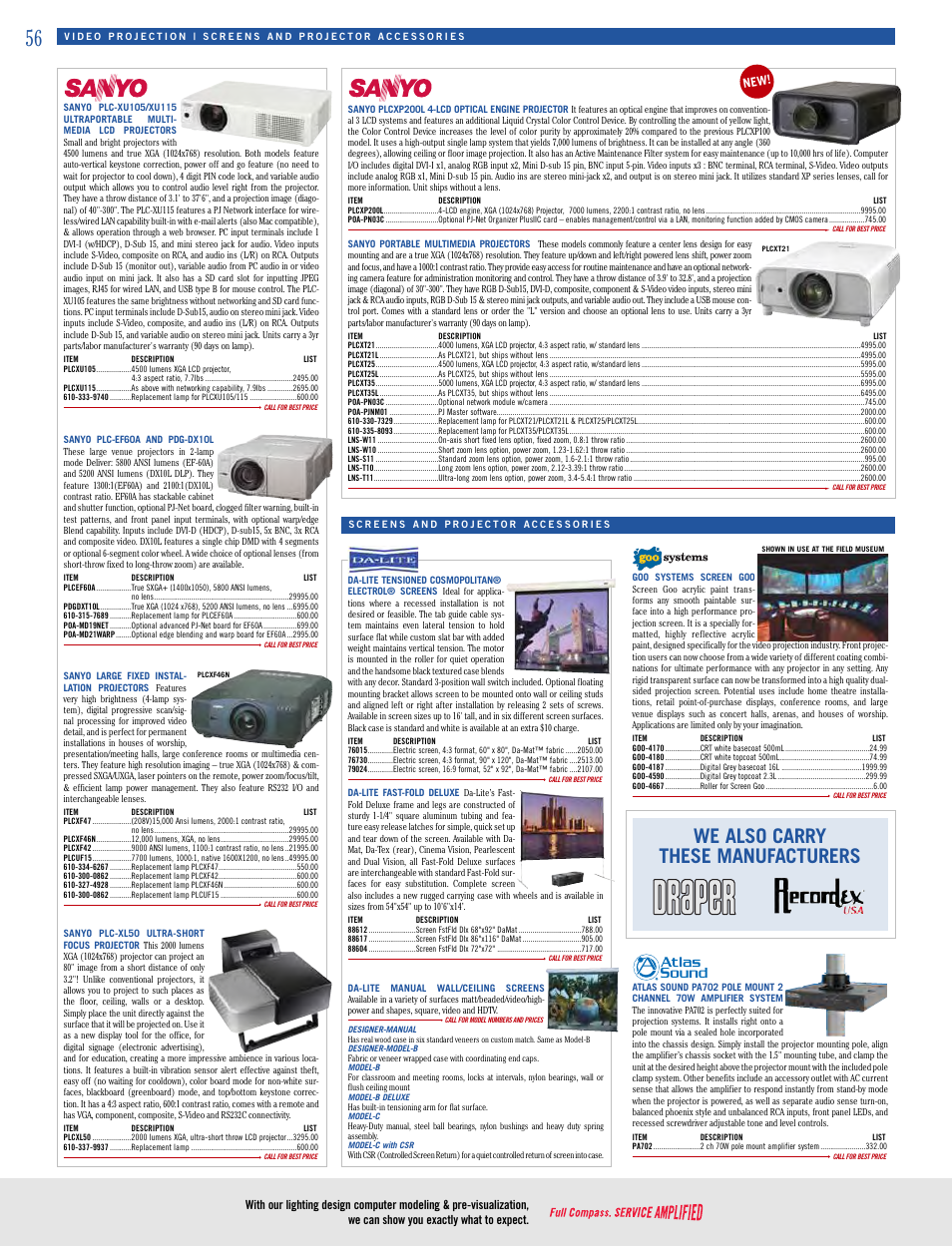 We also carry these manufacturers | Panasonic PT-DW5100U User Manual | Page 4 / 4