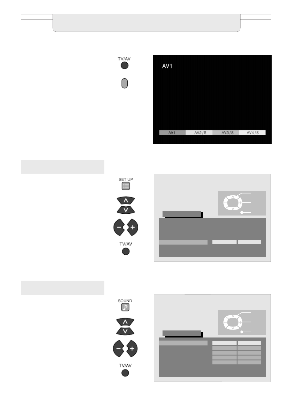 Av select and setup | Panasonic TU-PTA100E User Manual | Page 23 / 32