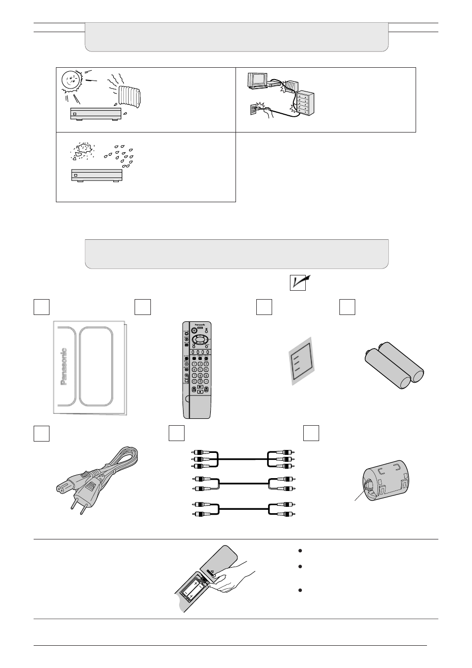 Warnings and precautions, Accessories | Panasonic TU-PTA100E User Manual | Page 3 / 32