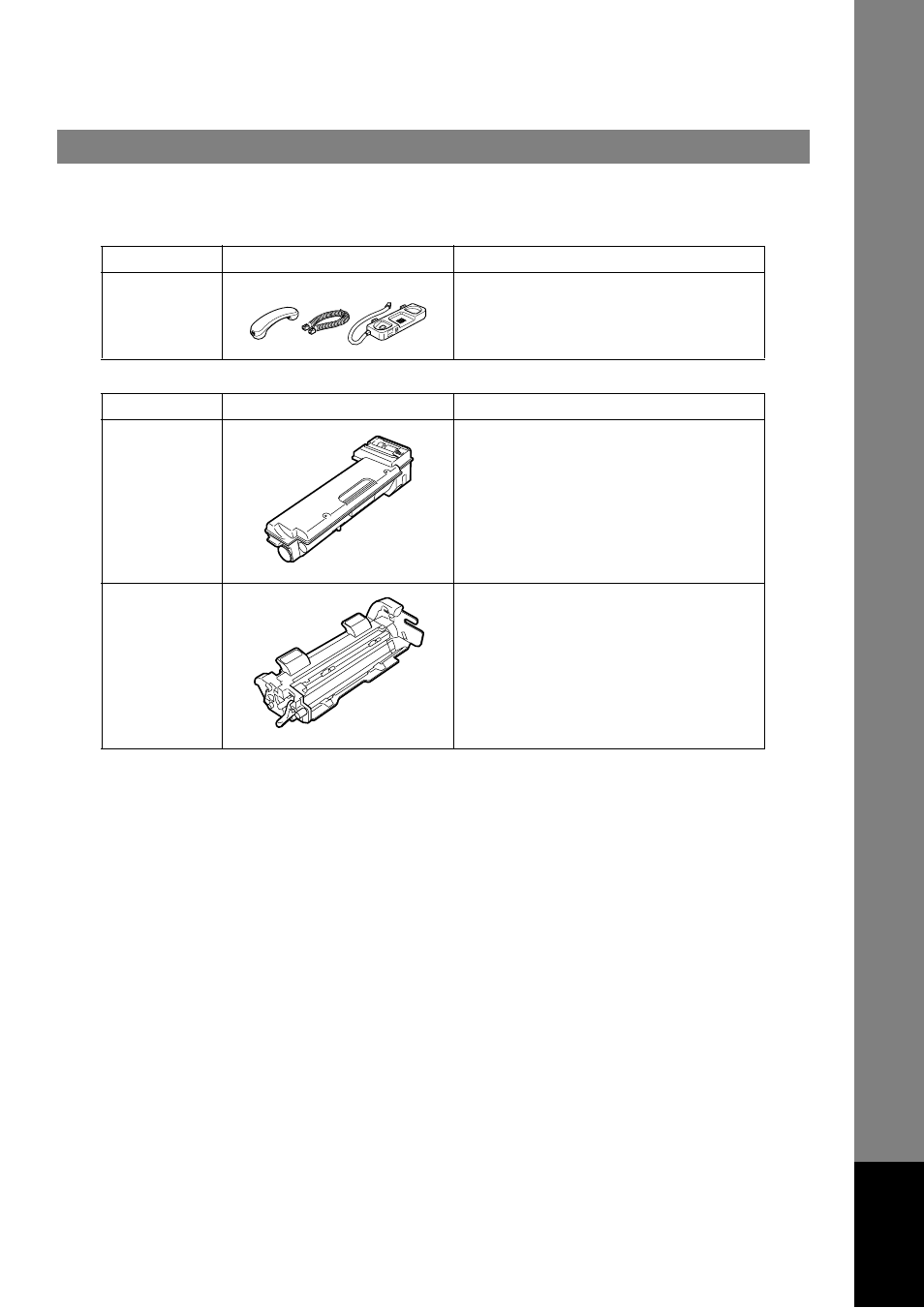 Options and supplies | Panasonic UF-4100 User Manual | Page 111 / 122