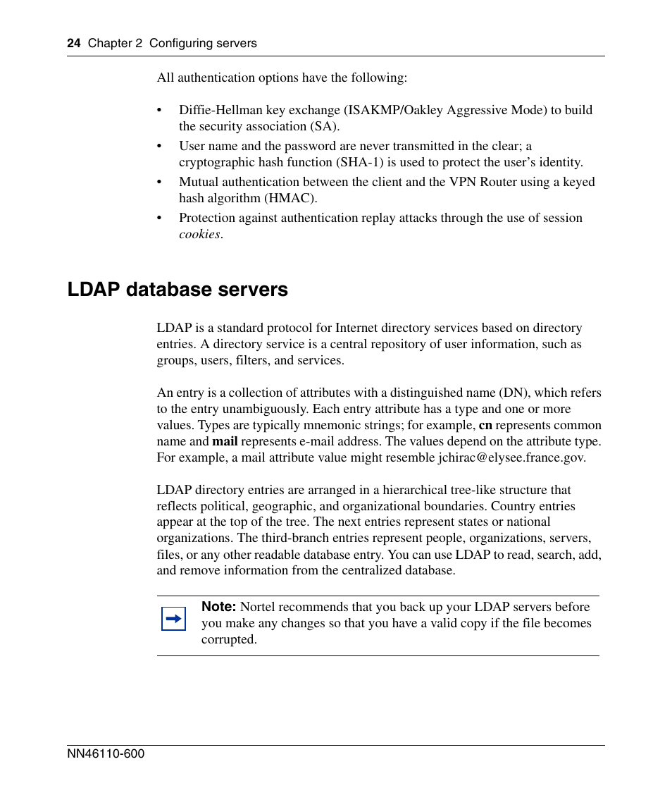 Ldap database servers | Panasonic NN46110-600 User Manual | Page 34 / 110
