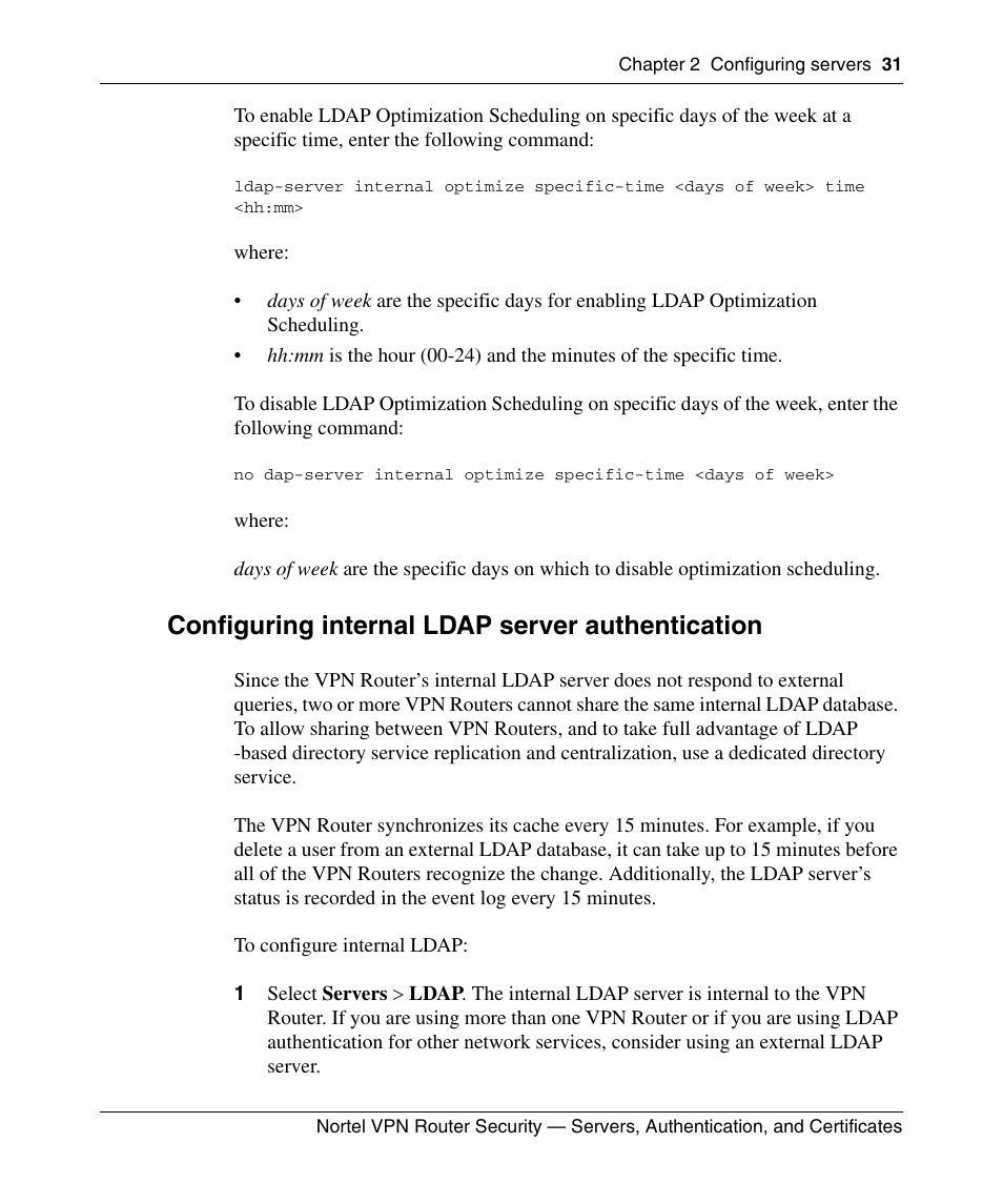 Configuring internal ldap server authentication | Panasonic NN46110-600 User Manual | Page 41 / 110