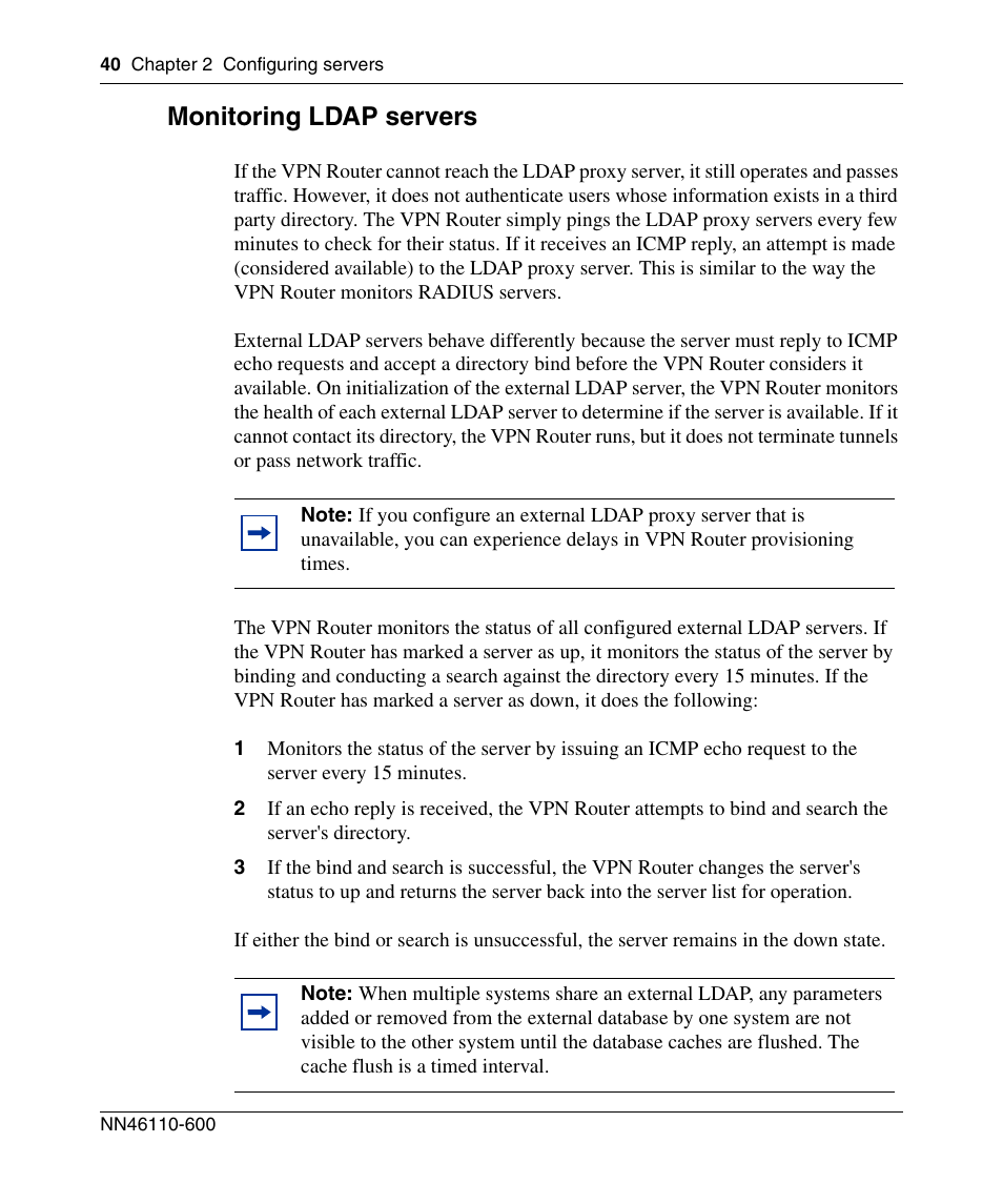 Monitoring ldap servers | Panasonic NN46110-600 User Manual | Page 50 / 110