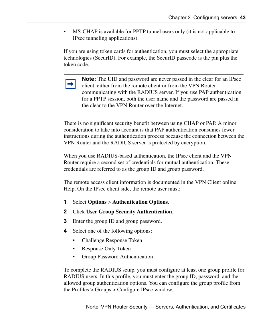 1 select options > authentication options, 2 click user group security authentication | Panasonic NN46110-600 User Manual | Page 53 / 110