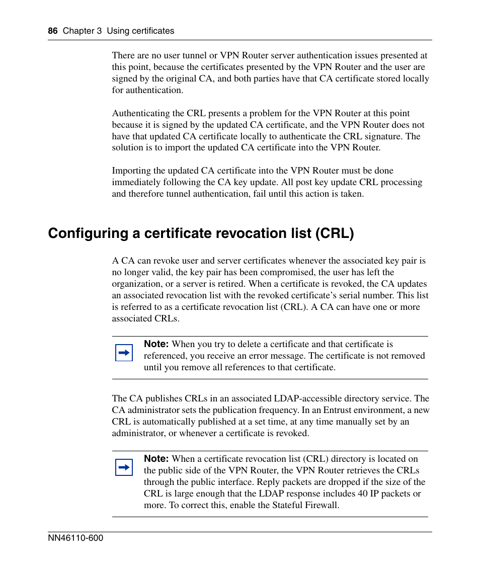 Configuring a certificate revocation list (crl) | Panasonic NN46110-600 User Manual | Page 96 / 110