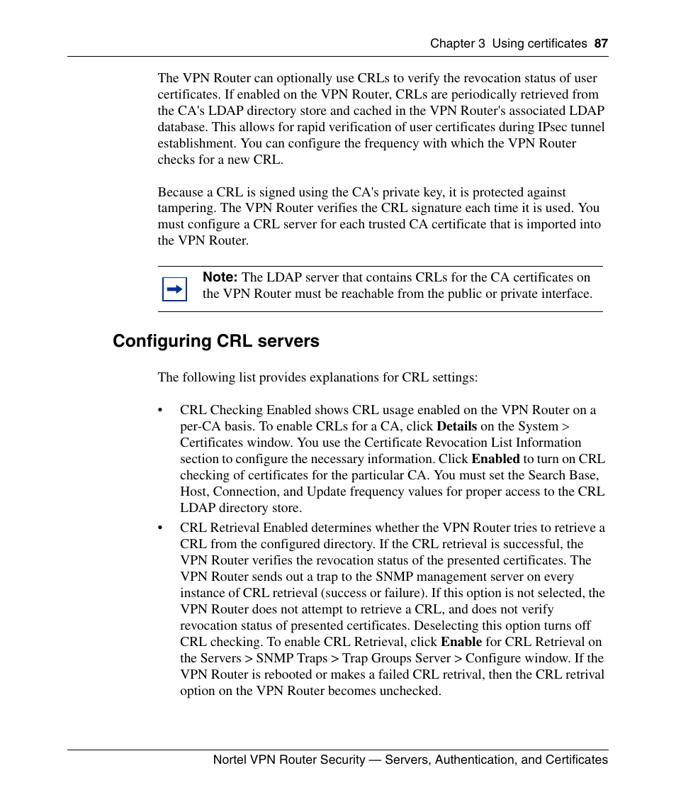 Configuring crl servers | Panasonic NN46110-600 User Manual | Page 97 / 110