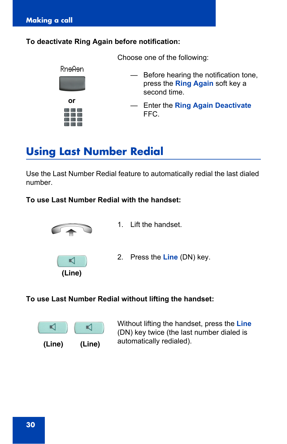 Using last number redial | Panasonic 2001 User Manual | Page 30 / 86