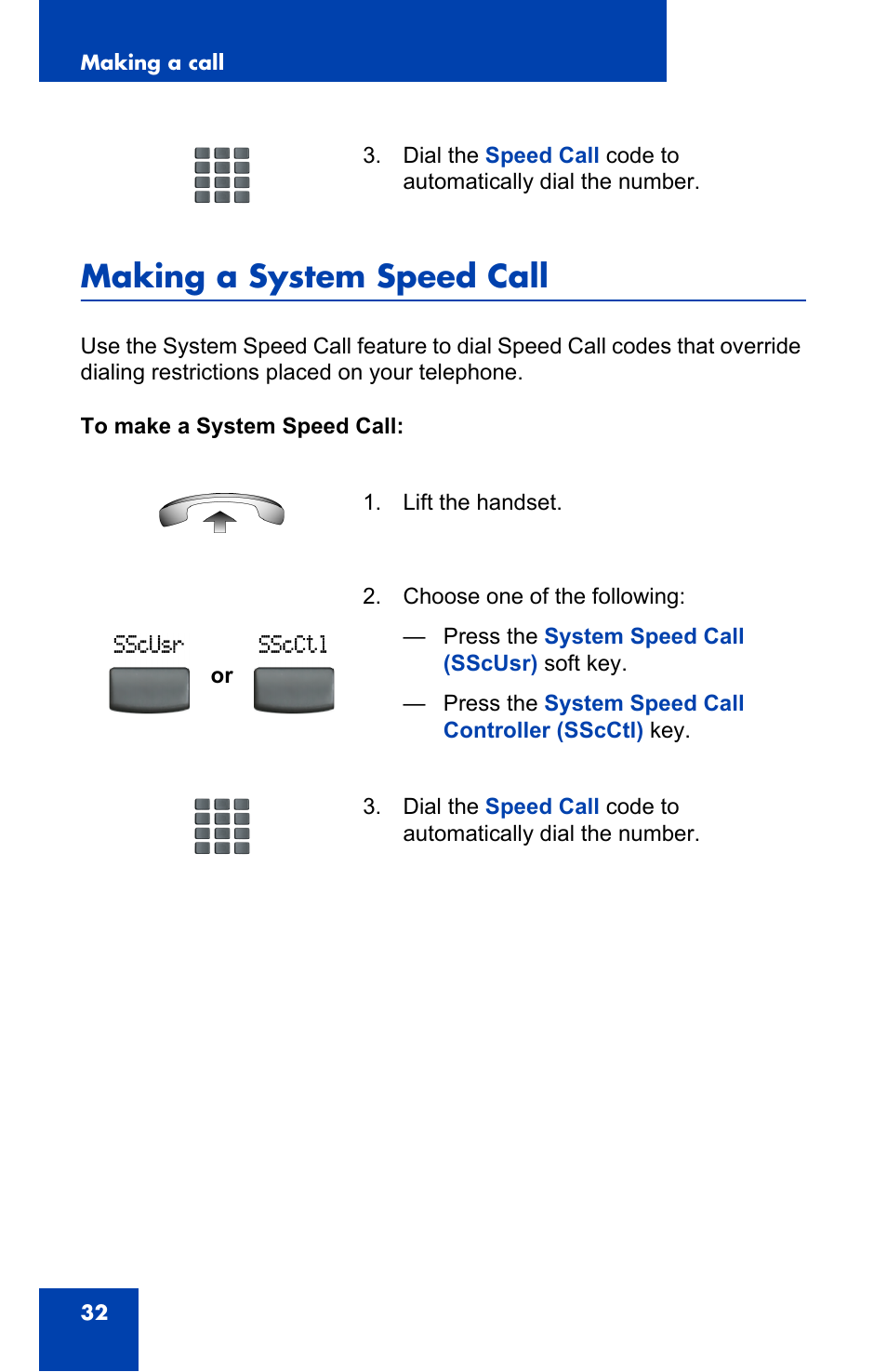 Making a system speed call | Panasonic 2001 User Manual | Page 32 / 86