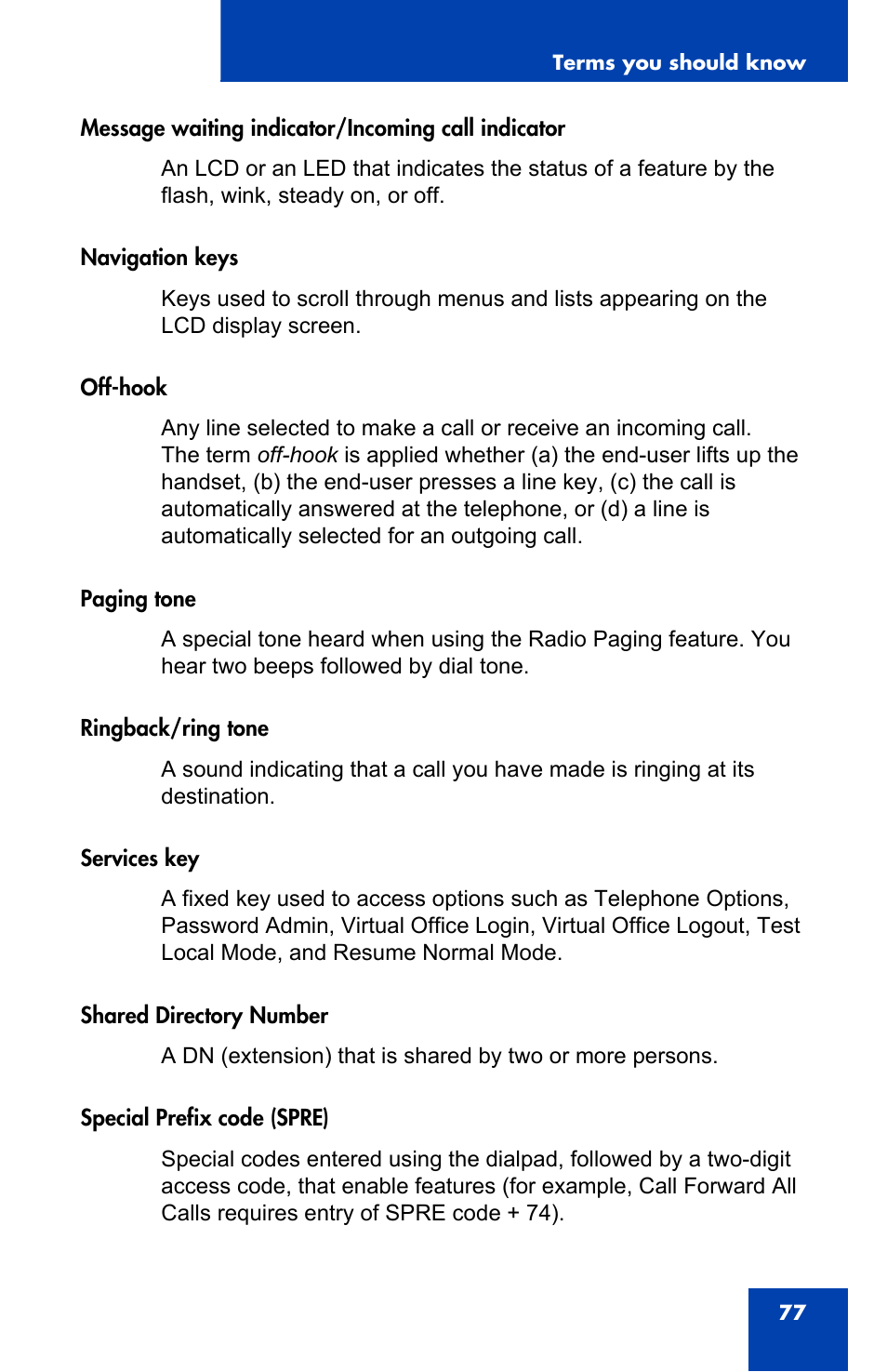 Panasonic 2001 User Manual | Page 77 / 86