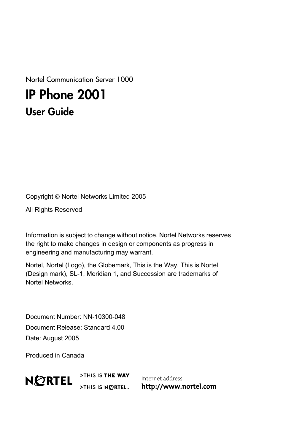 Ip phone 2001, User guide | Panasonic 2001 User Manual | Page 86 / 86
