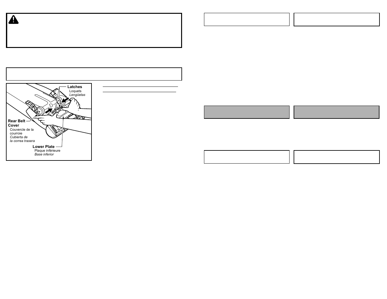 Removing and installing lower plate, Warning | Panasonic MC-V5271 User Manual | Page 26 / 48