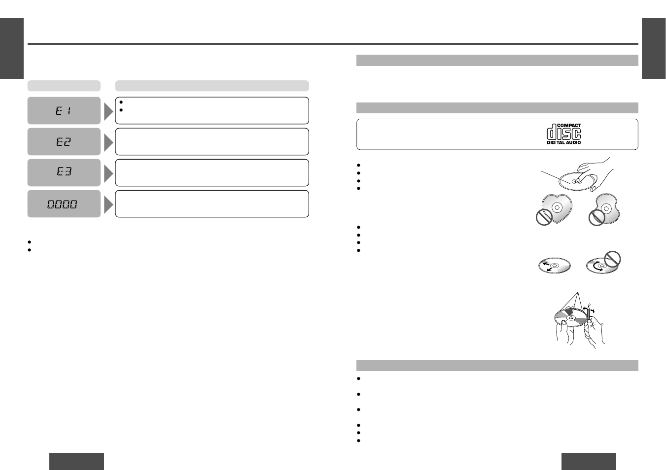 Maintenance, Troubleshooting, Product servicing | Replace the fuse, Error display messages | Panasonic CQDF202 User Manual | Page 6 / 10