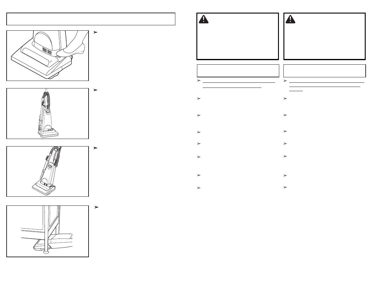 Avertissement, Advertencia, Handle adjustments | Panasonic MC-UG502 User Manual | Page 20 / 48
