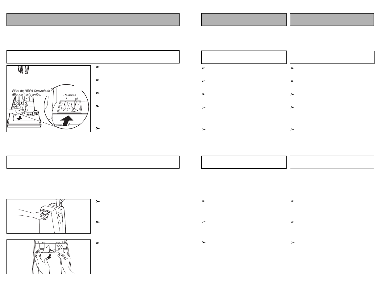 Routine care of vacuum cleaner, Changing dust bag, Replacing secondary hepa filter | Panasonic MC-UG502 User Manual | Page 24 / 48